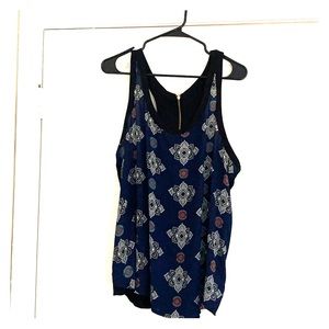 Express navy blue tank top blouse